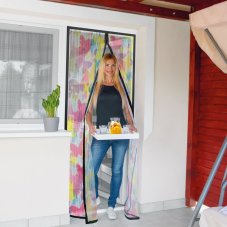 Sieťka proti hmyzu na dvere - magnetická - 100 x 210 cm - farebné motýle