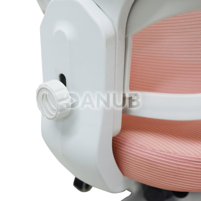 Detské otočné ergonomické kreslo ružovo-sivé