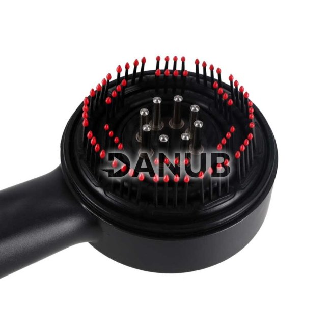 Elektrická masážna kefa na pokožku hlavy+ USB - čierna