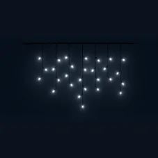 Světelný závěs Premium 3 m, 50 LED, studená bílá, černý kabel, IP44