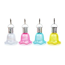 Zavesiteľné solárne kvety - 4 druhy - 3 teplé biele LED - 17,5 x 9,5 cm