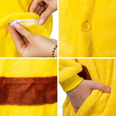 Plyšový overal Kigurumi - vzor pikachu - 120 -130 cm