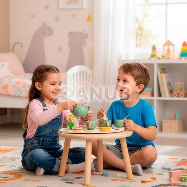 Drevená raňajková sada pre deti - 14 dielov
