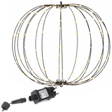 Vianočná dekorácia do záhrady - 160 LED, IP44 teplá biela + biele blikanie