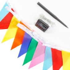 Solárna sveteľná reťaz - vlajka - 4 m - 35 farebných LED