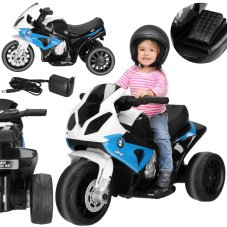 Gyerek elektromos háromkerekű motorkerékpár BMW akkumulátoros - 66x37x44 cm