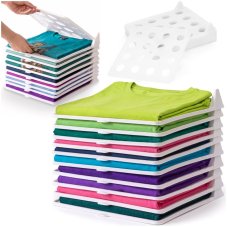 Organizéry na tričká a košele - 26x32 cm - 10ks - biele