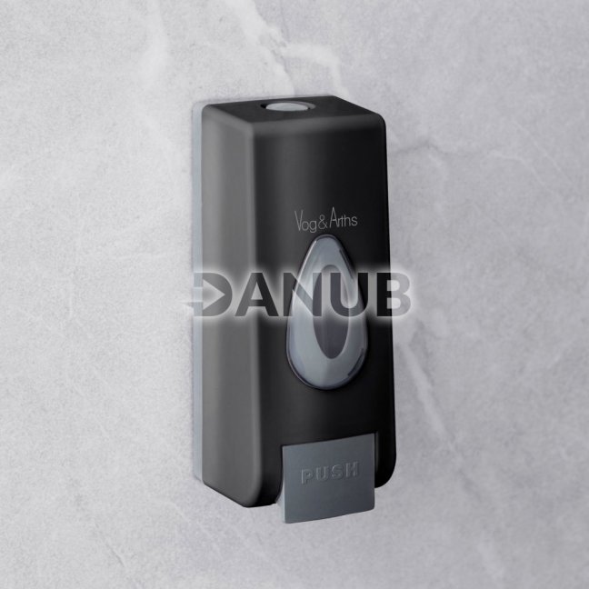 Dávkovač mydla - s ručným dávkovaním - 350 ml - na stenu - čierny