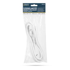 Montovateľná sieťová zásuvka - 3 metre dlhý kábel - 3 x 1,5 mm² - biela