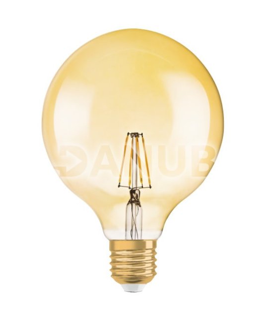 Led žiarovka filament e27 7w osram vintage 1906 globe gold - teplá biela