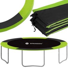 Penový kryt pružiny na trampolínu - 244 cm - čierno-zelený