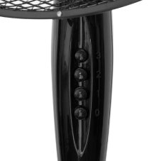 Stojanový ventilátor, čierna farba, 40 cm, 45 W