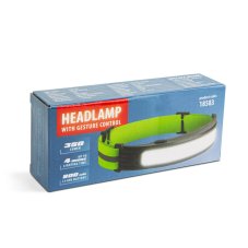 Čelovka s ovládaním gestami - červená/biela COB LED - 800 mAh akumulátor - IP54