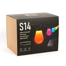 Smart solárna sveteľná reťaz - 30 ks RGBIC LED - 13 m - bluetooth