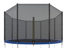 Vonkajšia ochranná sieť na trampolínu - 300/305/312 cm - 8 stĺpikov - čierna