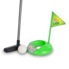 Toaletná golfová súprava so zelenou podložkou