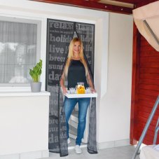 Sieťka na dvere proti hmyzu - magnetická - 100 x 210 cm - nápisy