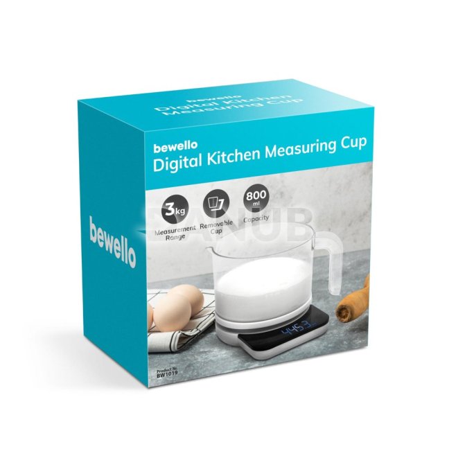 Digitálna kuchynská odmerka - 2 x AAA  - 800 ml