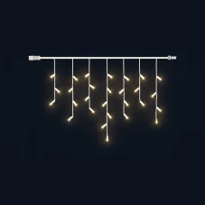 Světelný závěs Premium 3 m, 50 LED, teplá bílá, bílý kabel, IP44