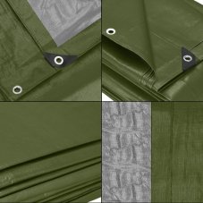 Hrubá krycia plachta - 5x8m - 120g/m2 - zelená