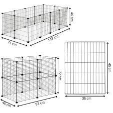 Klietka pre zvieratá - 143x71x46 cm - čierna