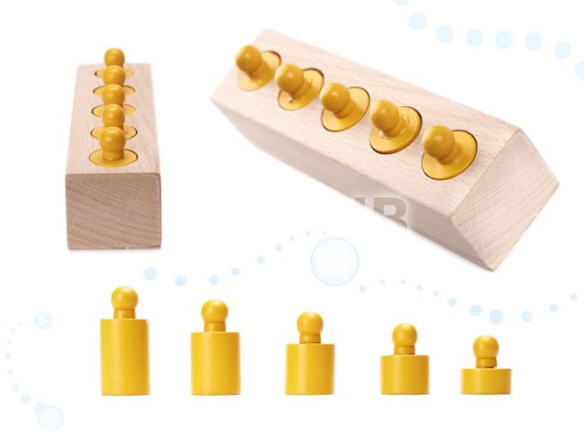 Farebné montessori drevené závažia