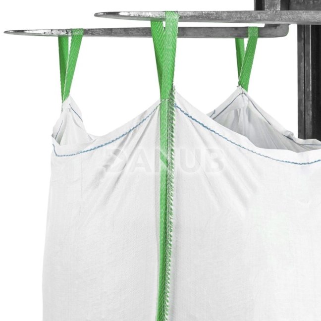 Big Bag vrece s nosnosťou 1000 kg - biela so zelenou