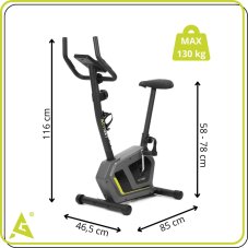 Stacionárny bicykel - magnetický - 8 úrovní odporu - s monitorom srdcovej frekvencie