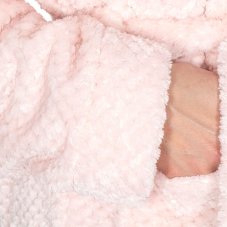 Dámský plyšový župan WARM s kapucí - SL/XL - růžový
