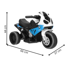 Gyerek elektromos háromkerekű motorkerékpár BMW akkumulátoros - 66x37x44 cm
