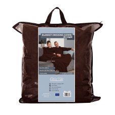 Deka s rukávy pro pár - čokoládová