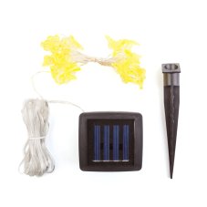 Solárna sveteľná reťaz - motýľ - 2,4 m  - 25 teplých bielych LED