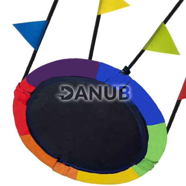 Hojdací kruh bocianie hniezdo - 110 cm - farebný