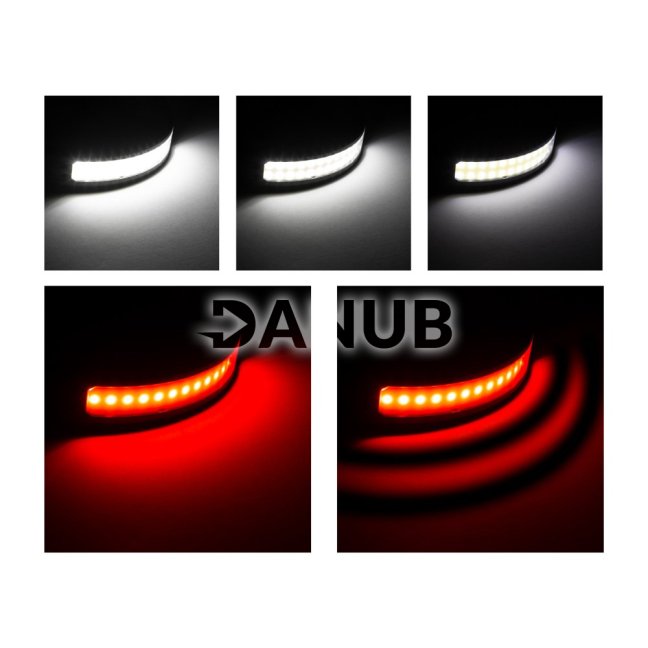 Čelovka s ovládaním gestami - červená/biela COB LED - 800 mAh akumulátor - IP54