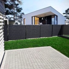 Tieniace plotové pásky a klipy (20ks) - PVC - 35m x 19cm - 450 g/m2 - antracit