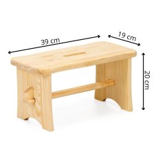 Stolička 40x20x20 cm - svetlohnedá