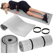 Turistická penová karimatka s izolačnou vrstvou - 180x50 cm - šedá
