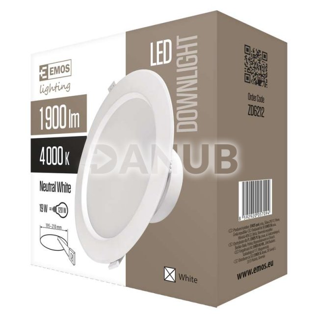 LED downlight 19W neutrálna biela