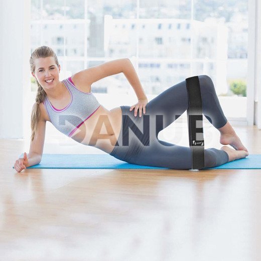 Fitness guma na cvičenie Hip Band - L - 2x43 cm - čierna
