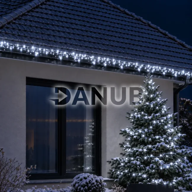 Led svetelná reťaz vonkajšia - spájateľná - studená biela - 1000 Led - 50 m