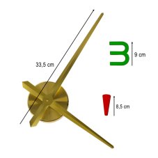 Nalepovacie nástenné hodiny 4 číslice - žltá farba