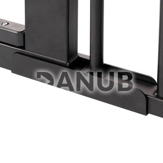 Bezpečnostná bariérová zábrana pre schody a dvere - čierna - 75-124cm