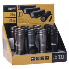 COB LED ručné kovové svietidlo P4705, 100 lm, 3× AAA