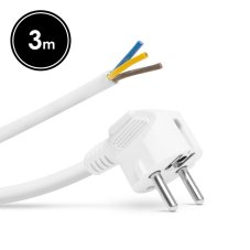 Montovateľná sieťová zásuvka - 3 metre dlhý kábel - 3 x 1,5 mm² - biela