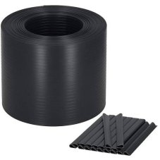 Tieniace plotové pásky a klipy (20ks) - PVC - 35m x 19cm - 450 g/m2 - antracit