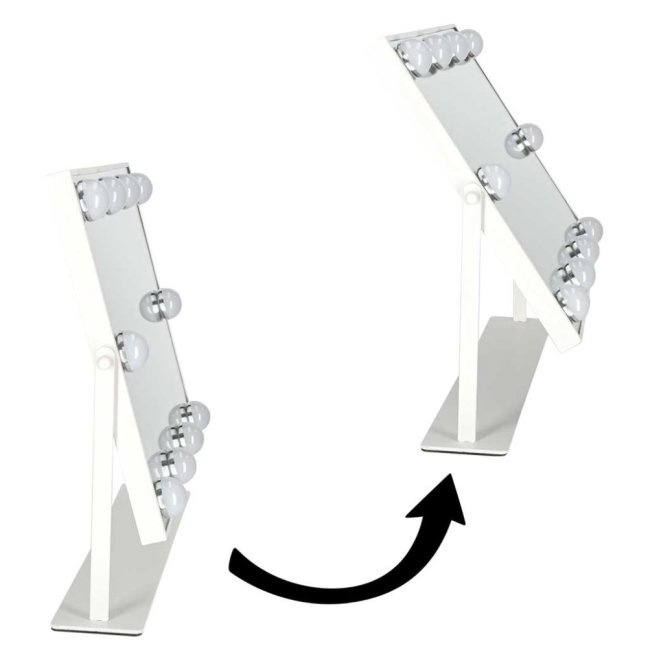 LED kozmetické zrkadlo s 10 žiarovkami