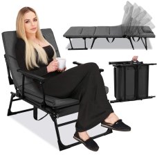 Záhradná stolička - odtiene šedej, čierna