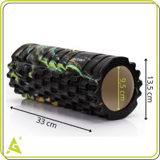 Masszázs henger/roller – közepesen kemény – fekete/többszínű