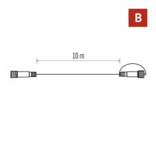 Prodlužovací kabel Premium bílý 10 m pro spojitelné osvětlení, IP44
