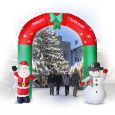 Nafukovacia vianočná brána 240 × 240 cm, 9 LED, s ventilátorom a kotvením